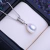 LSOOYH természetes édesvízi gyöngy nyaklánc női lányoknak divatos cirkónium medál születésnapi ajándék party ékszer