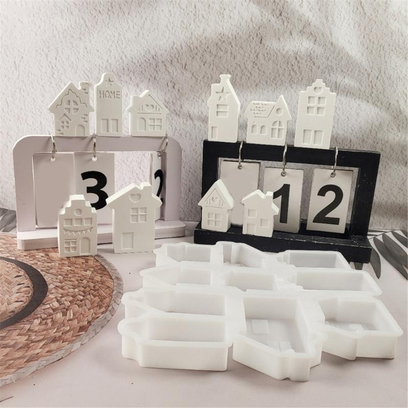 Reusable Silicone Moulds Small House Shape Silicone Texture Perfect for Hand-Making Enthusiasts and Family Activity
