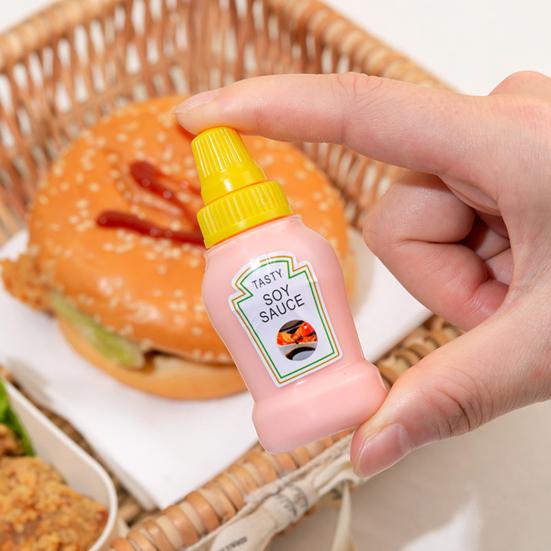 1 Set Bottles Sauce Squeeze Leak-proof Mini Condiment Squeeze Bottles Salad Dressing Jars