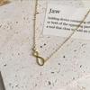 18K Gold Plated Sterling Silver Infinity Pendant Necklace for Women - Elegant Niche Design Clavicle Chain