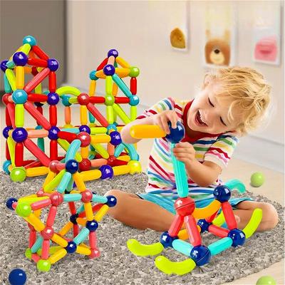 Magnetic Building Blocks Set Kids Toys Magnetic Rods and Bars Magnetic Blocks Montessori Kids Educational Toys Boys and Girls