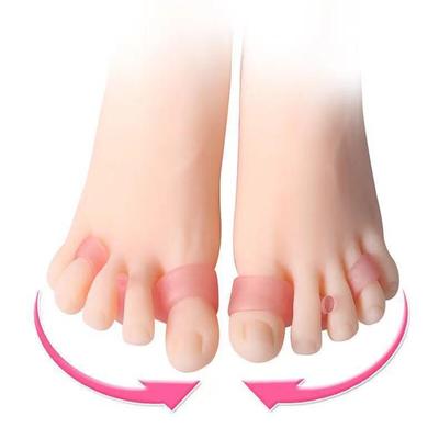 2 Stück Zehengel Korrekturringe O-Beinige Valgus Hallux Valgus Separator Fußpflege Werkzeug zur Deformierten Zehenkorrektur Plantarfasziitis Nig