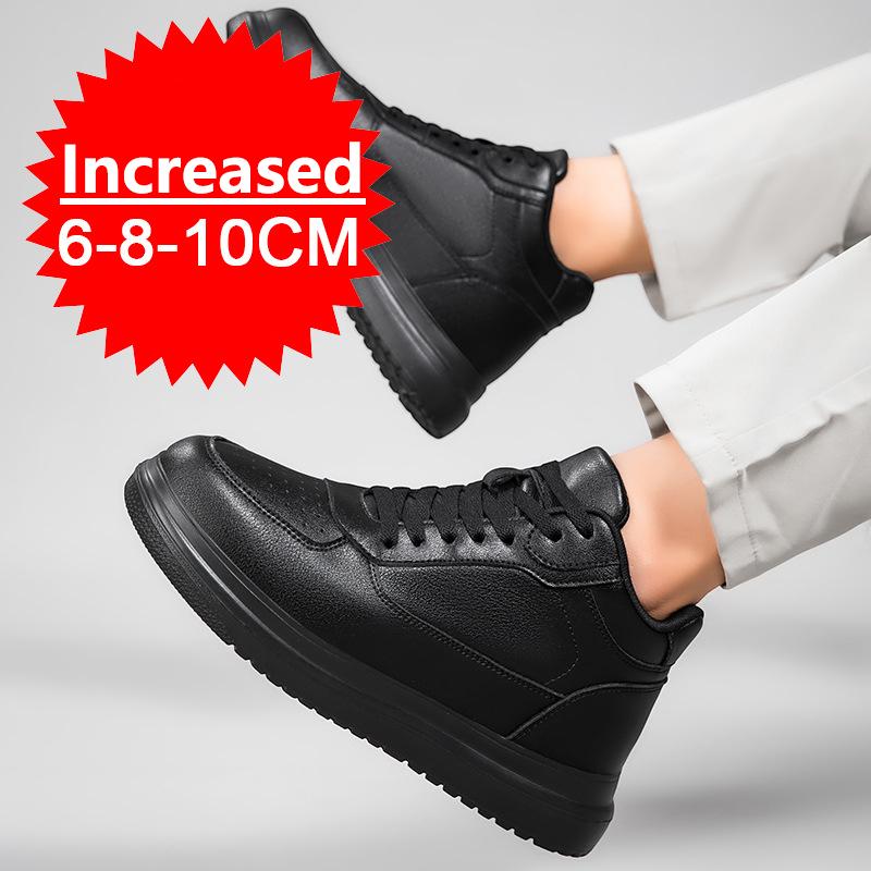 Nuove Scarpe con Rialzo da Uomo 6/8/10CM Rialzo Interno Invisibile Scarpa Pelle di Alta Qualità Outdoor Casual Scarpe Sportive Taglie Forti 36-46