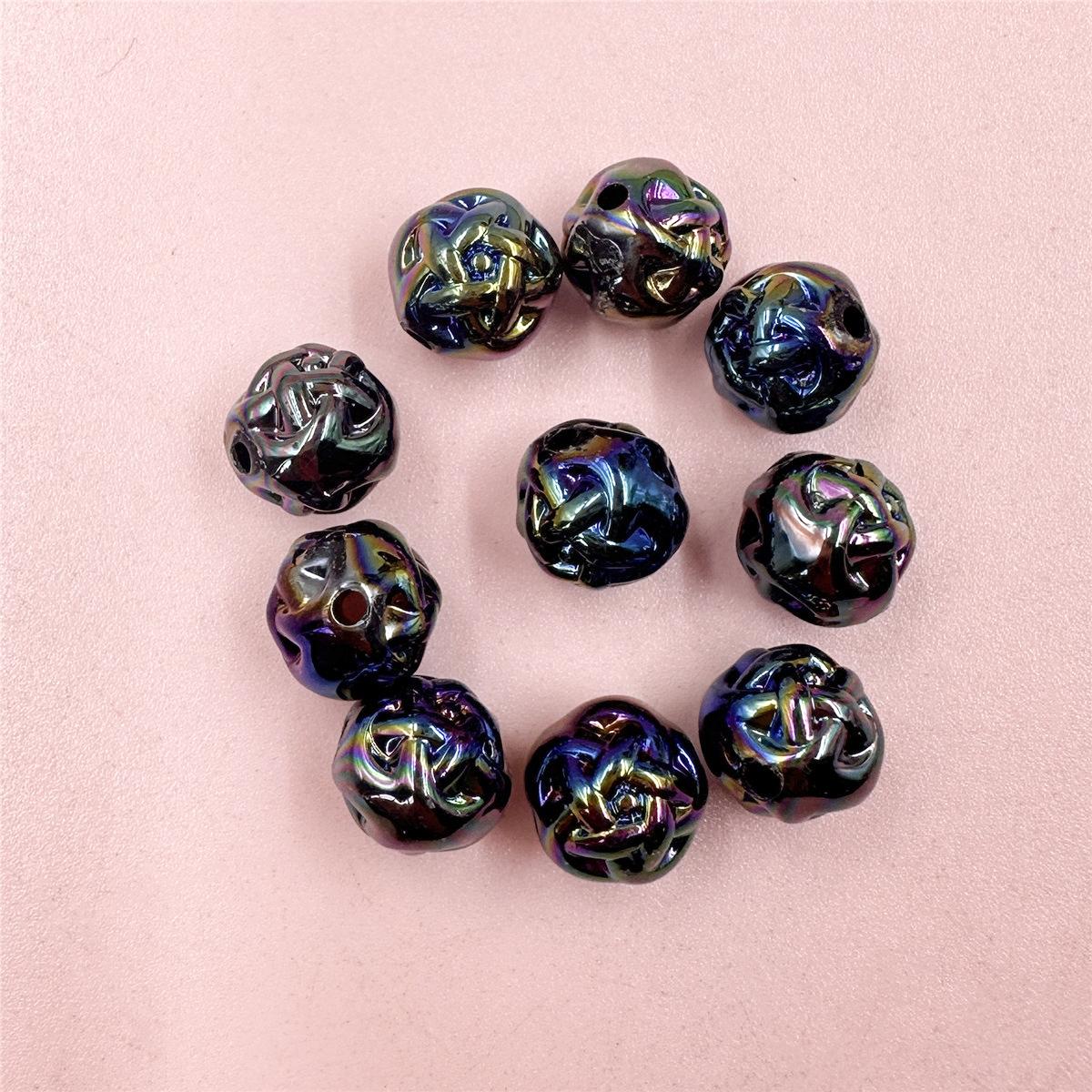 

Новые горячие 10 шт 11.1 мм акриловые однотонные пряжа шарики бусины для брелока аксессуары ручной работы DIY ожерелье браслеты изготовление ювелирных изделий ювелирные аксессуары About 11.1mm 10Pcs чёрный