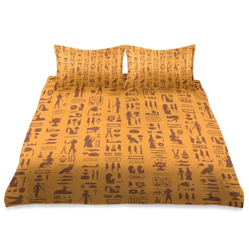 Egyptian Themed Duvet Cover Sets For Teens Adults Quilt Covers Lightweight Down Room Decor 2 Pillowcases 1 Duvet Cover No Quilt