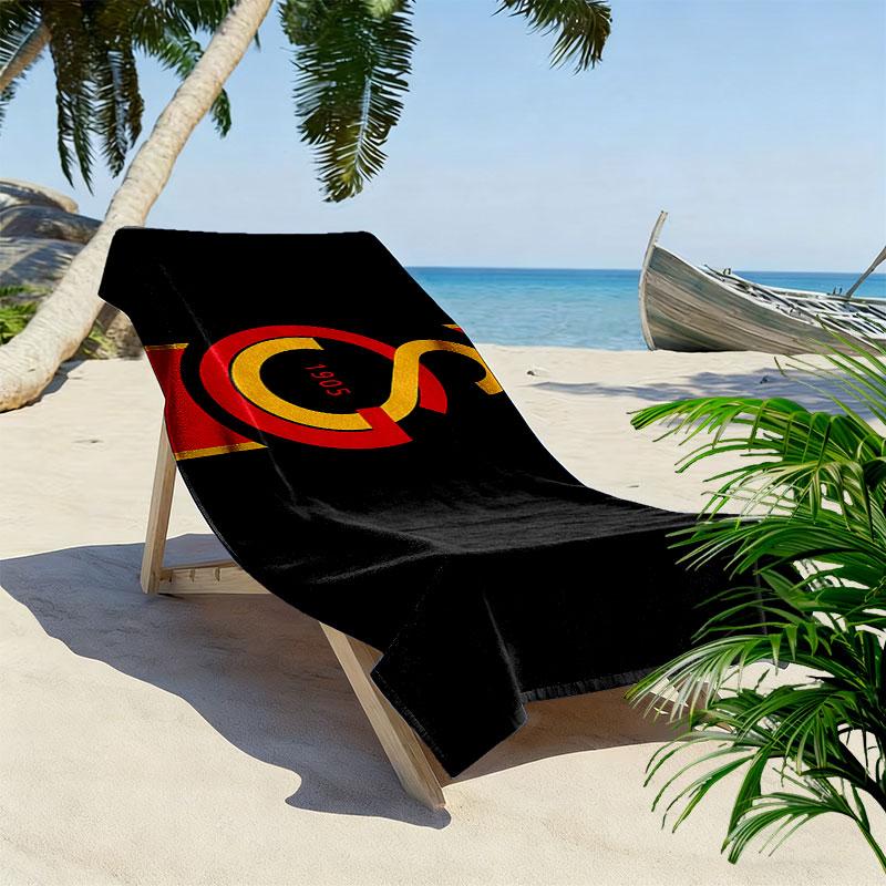 Galatasaray SK Logo Print Beach Towel, Large Soft Quick Dry Towel for Beach Camping Swimming