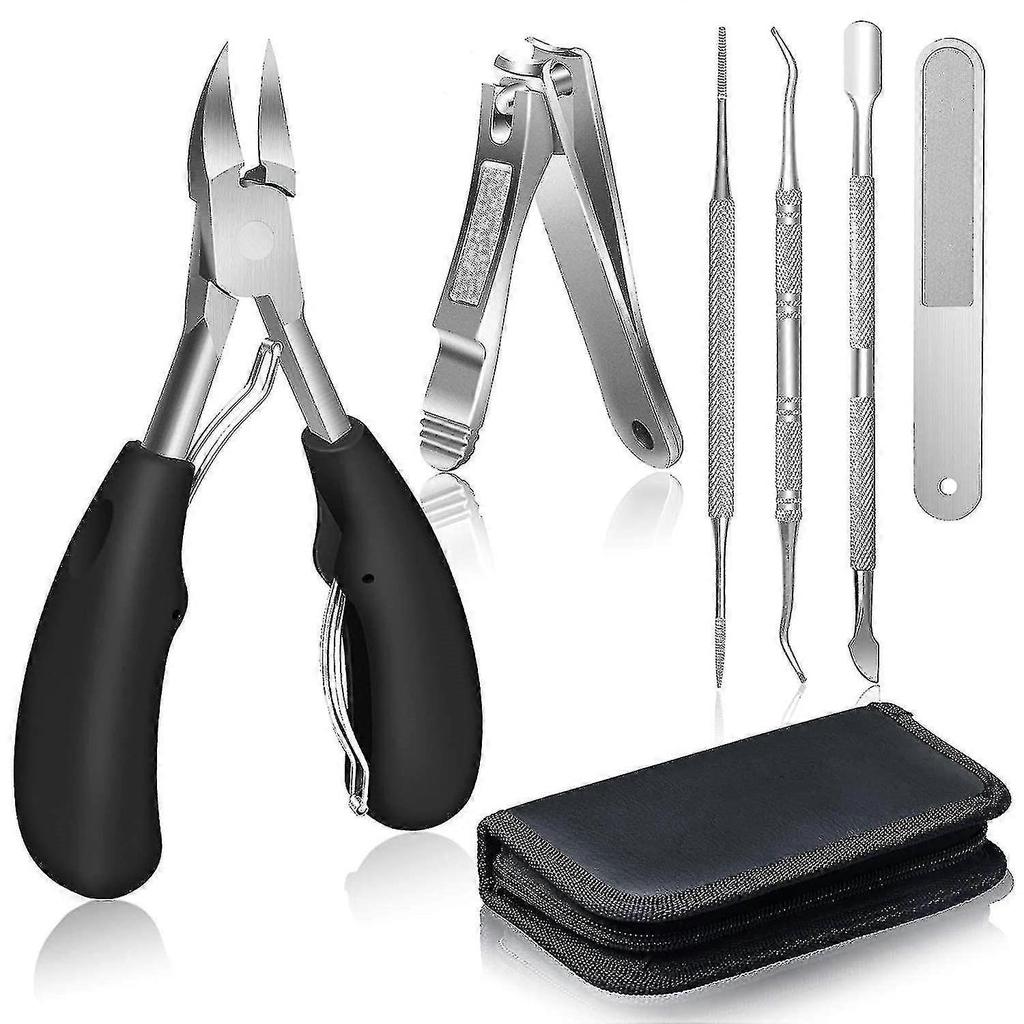 Toenail Clippers For Thick Nails And Ingrown Nails For Seniors - Stainless Steel Soft Grip Nail Clippers With Nail File