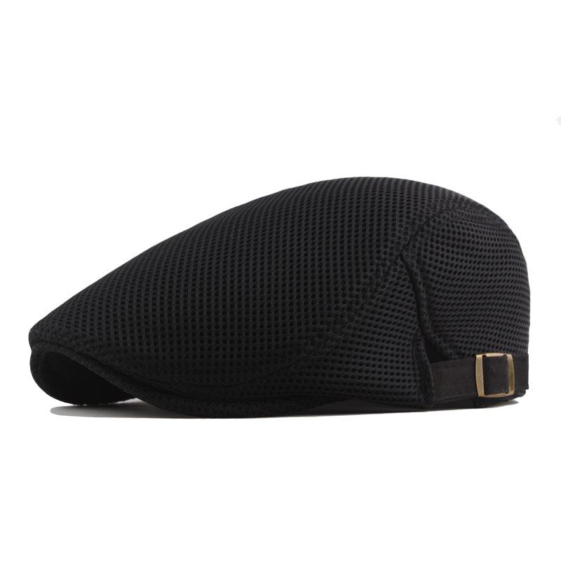 Berretto estivo in rete traforata berretto traspirante versione coreana da donna cappello da sole alla moda cappello forward da uomo tinta unita