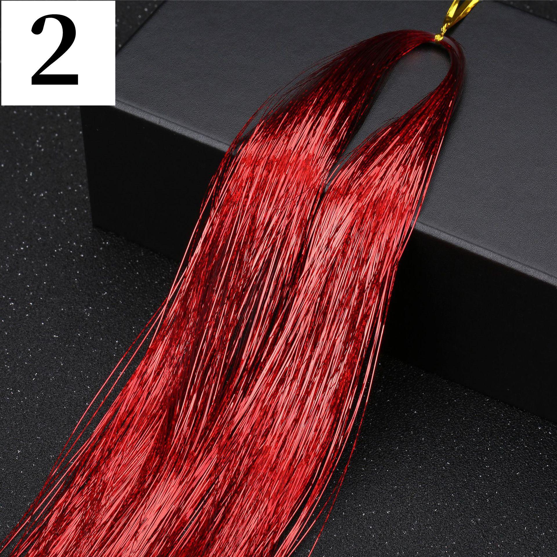 

93 см 180 прядей для волос с блестками и голографическими блестками для наращивания, подчеркивающих вечерние 2pcs