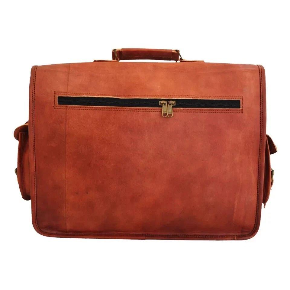 Handmade  Leather Laptop Messenger Bag for Men Satchel Office Bag Newd