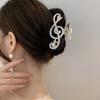 Thick Hair Music Note Claw Clip Rhinestone Metal Hairpins New Hair Clips  Women
