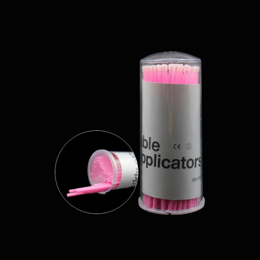 

100 ШТ./Пляшка Тампони для очищення нарощених вій Lash Lift Засіб для видалення клею Аплікатори Microblade Makeup Micro Brushes Tool