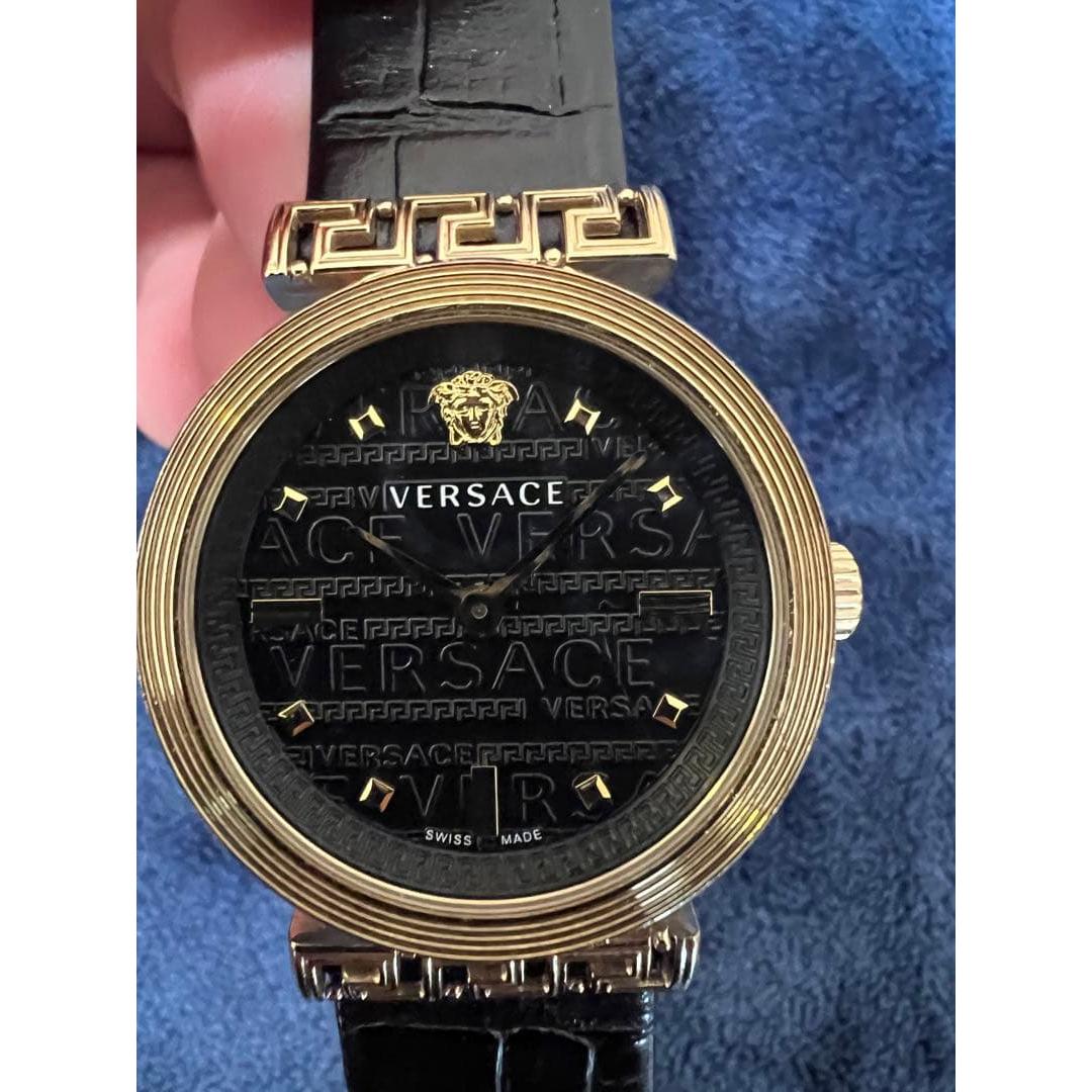 Used VERSACE Versace watch black gold