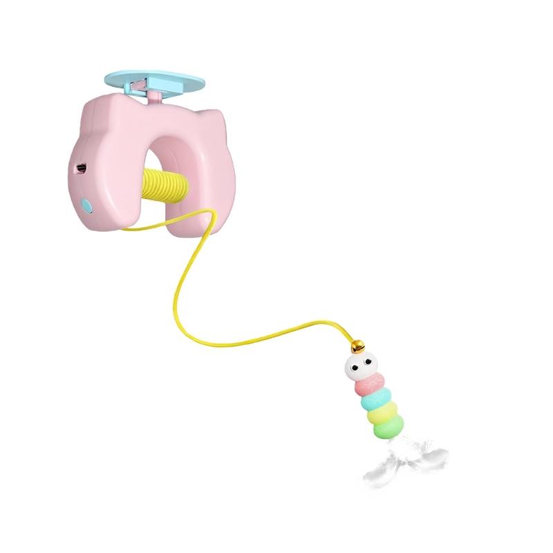Electric Elevating Cats Interactive Rechargeable Interactive Teasing with Bouncing Toy for Indoor Felines Play розовый