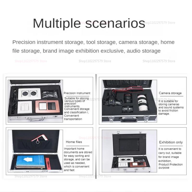 

Portable Aluminum Tool Box with Sponge Lining Impact Resistant Storage Case Handheld Organizer 30x17x8cm Toughbuilt чёрный