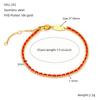 New Zodiac Sign redline French red cord bracelet, gold-plated, exuding a luxurious and elegant vibe, a versatile and stylish accessory for couples