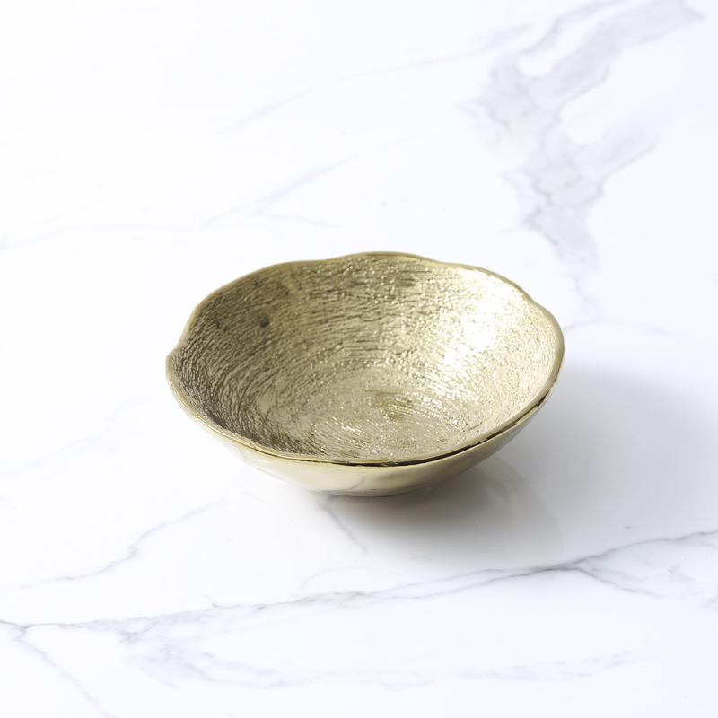 Gold Ceramic Western Steak Plate Fruit Salad Bowl Breakfast Sushi Spaghetti Cake Plate Household Irregular Plating Tableware New