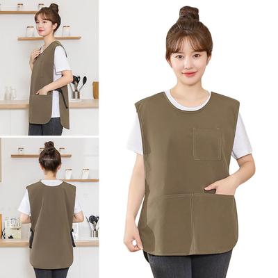 Waterproof Stain-Resistant Apron Nylon Vest Style Anti Dirty Sleeved Apron Multipurpose Clothing Accessories Kitchen Aprons