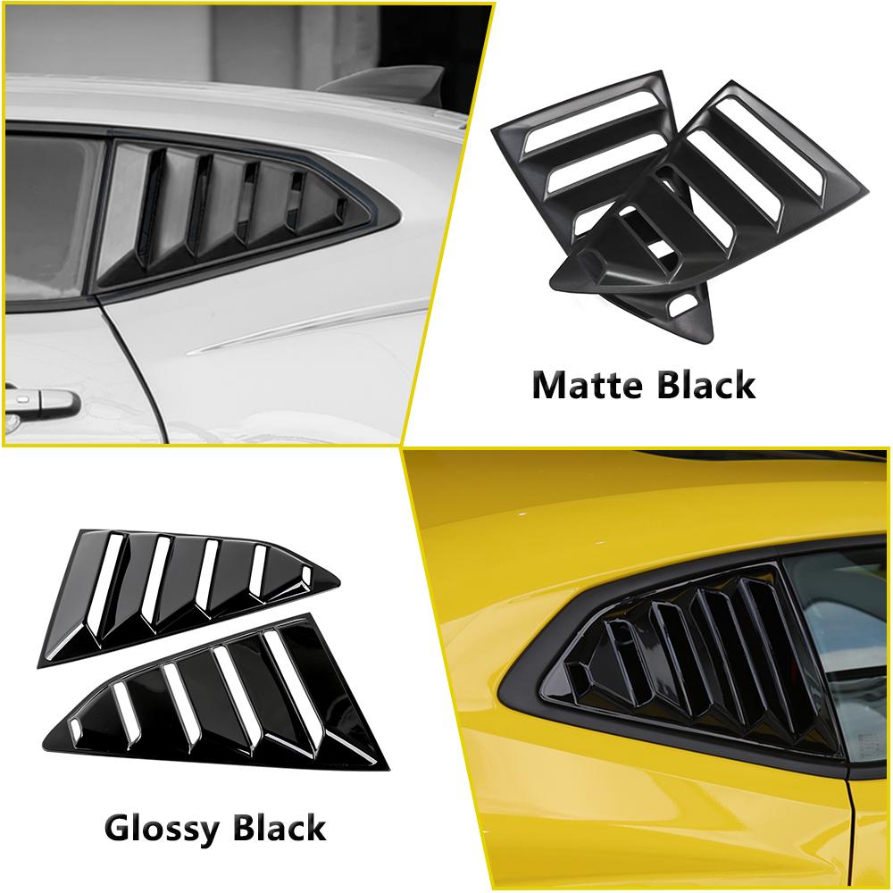 Quarter Window Louver Trim Cover for Chevrolet Camaro 2017-2026 2026 Rear Window Spoiler Panel Car Styling Exterior Accessosries