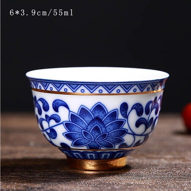 Chinesisches Porzellan Jingdezhen Vintage Ästhetische Teetasse Teegeschirr Teeware Keramikglasur Für Kung Fu Oolong Tieguanyin Puer Weißer Tee