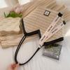 New casual commuter shoulder bag handbag retro straw bag women's 2024 summer fashion simple tote bag