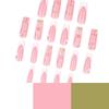 3D Flower Pearl French False Nails 24 Pieces Comfort Fit for Women