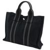 HERMES Fourre ToutPM Handbag black canvas unisex Used