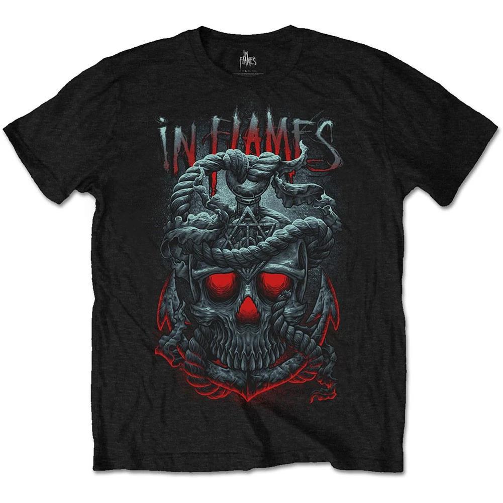 Men s In Flames Through Oblivion T-shirt Medium Black L