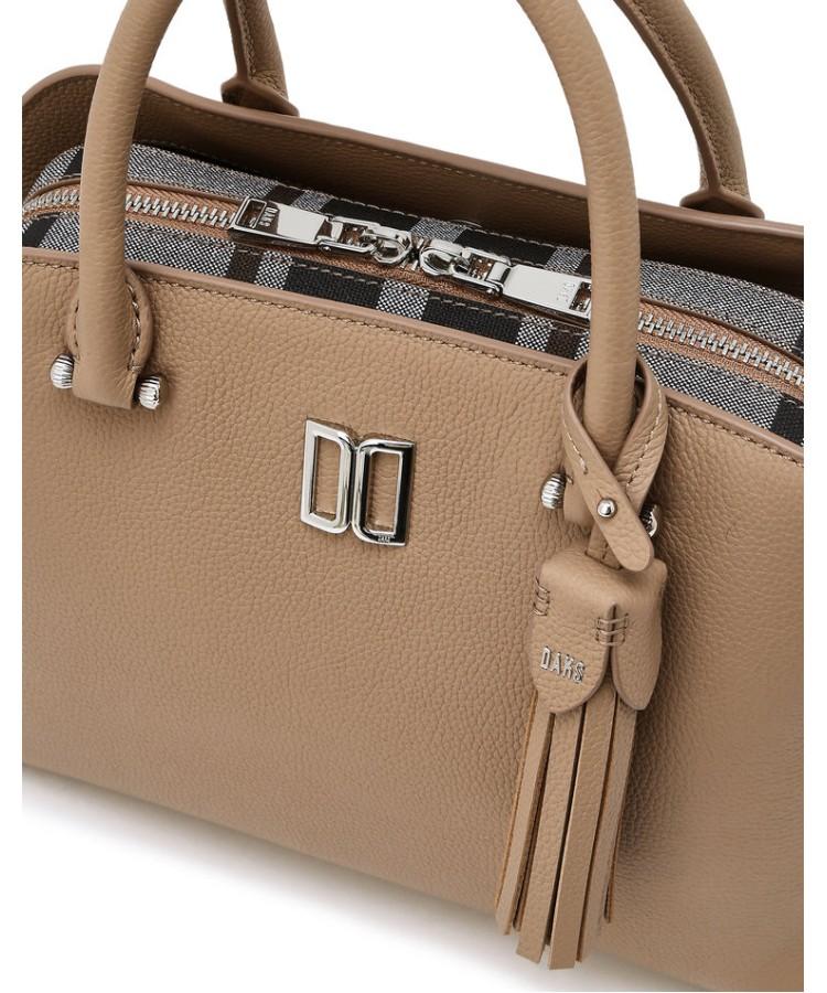 Daks Womens Accessories Beige Dd Logo Leather Tote Bag_Dcba6E760I2