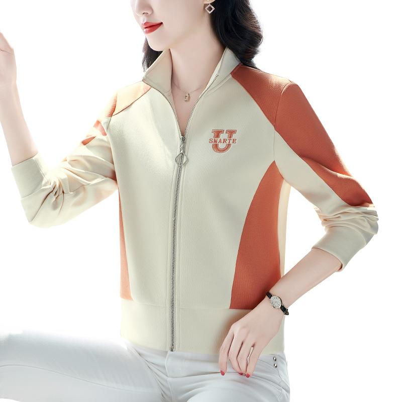 

Женский короткий повседневный кардиган с воротником-стойкой 3XL оранжевый