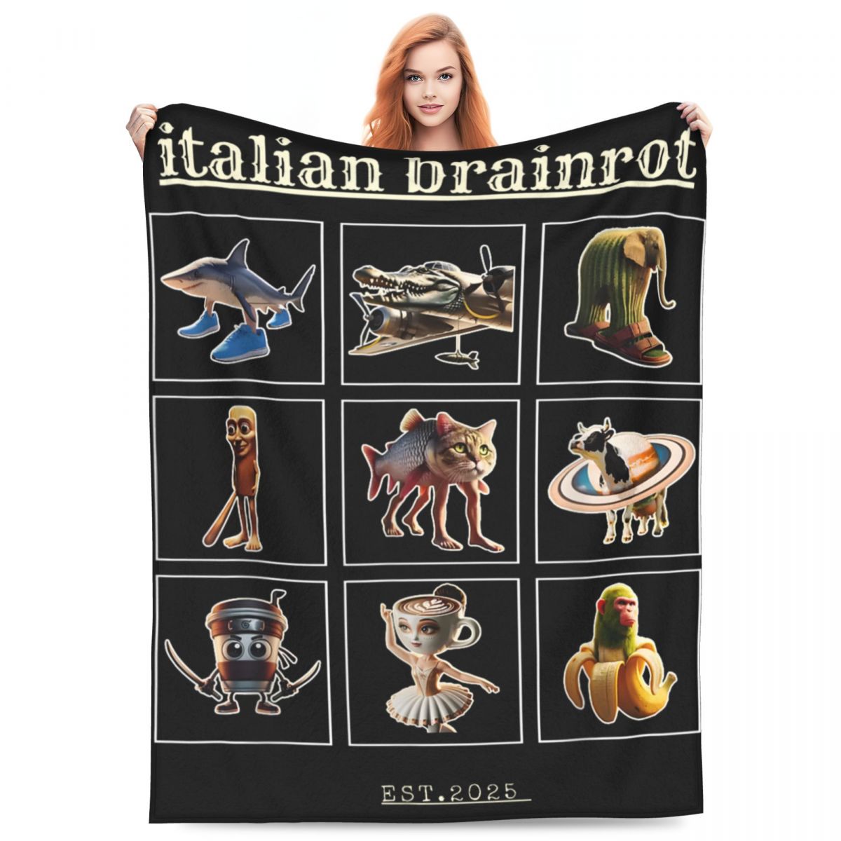 

Итальянский Маразм Персонажи Мем Поколение Z Смешной Юмор Плед Качество Теплый Мягкий Постельные Принадлежности Накидки Диван Кресло Диван Кровать Покрывало 30x40in