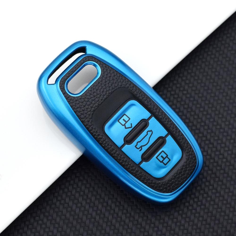 TPU Car Key Case Cover for A1 A3 A4 A5 A6 A7 A8 Quattro Q3 Q5 Q7 S4 S5 S6 S7 S8 R8 TT Key Shell Protection Accessories