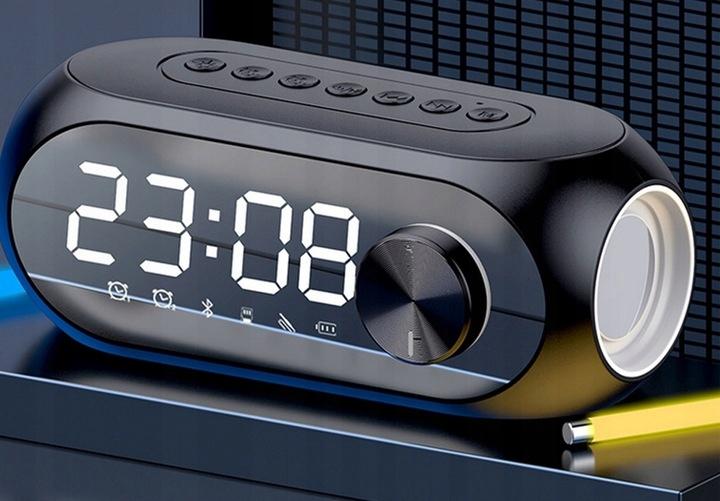 Głośnik Lustrzany Bluetooth 5.0 Zegar Radio Alarm