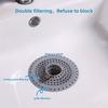 Silicone Drain Filter, Hair Catcher for Shower & Kitchen Sink, Retractable Drain Cover with Suction Cup, Easy Clean