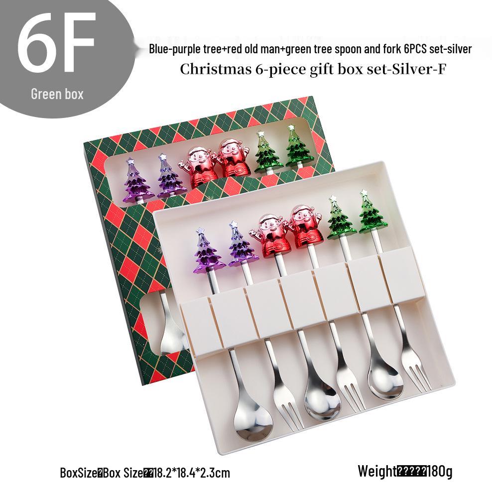 Cross-Border Cute Snowman Christmas Spoon & Fork Set – Creative Dessert Tableware Gift