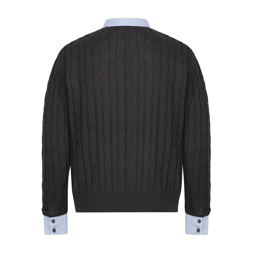 Men's Japanese Style Lapel Sweater - High-End, Trendy, Loose Fit Knitwear