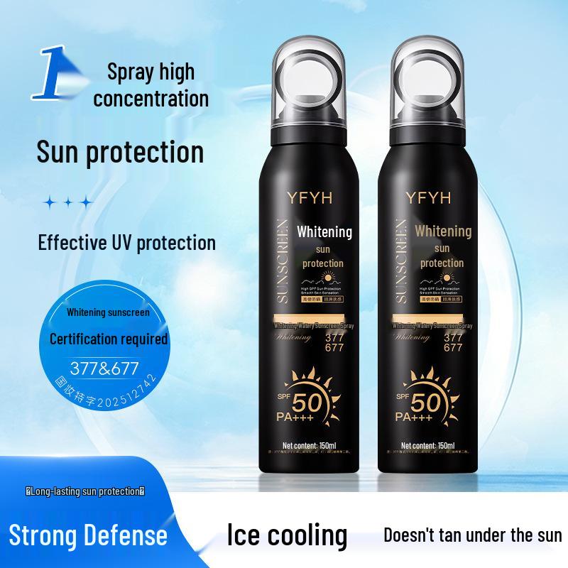 YFYH Whitening & Hydrating UV Protection Sunscreen Spray - 150ml, Non-Sticky & Refreshing 150ml