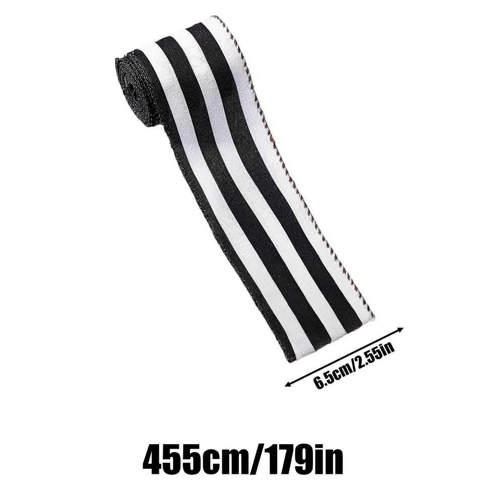 5-yard Black And White Checkered Linen Ribbon Christmas Wreath Ribbons Christmas Tree DIY Bow Ribbon Holiday Home Decoration