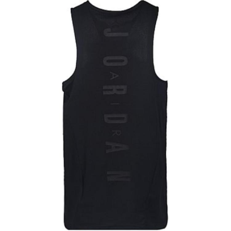 Jordan Letter Logo Print V-Neck Pullover Sports Vest Men Tops Black 842315-010