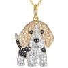 Rhinestone Beagle Pendant Shiba Inu Dog Necklace Jewelry Gift Pet Puppy Necklace  Dog Lovers