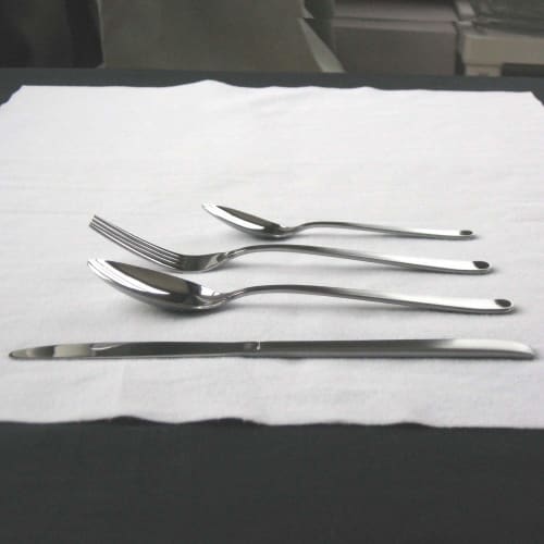 Nagao Tsubame Dinner Cutlery Set (Knife, Spoon, Fork, Teaspoon) - 8-Piece Set for 2, 18-0 Stainless Steel, Dishwasher Safe, Made in Japan