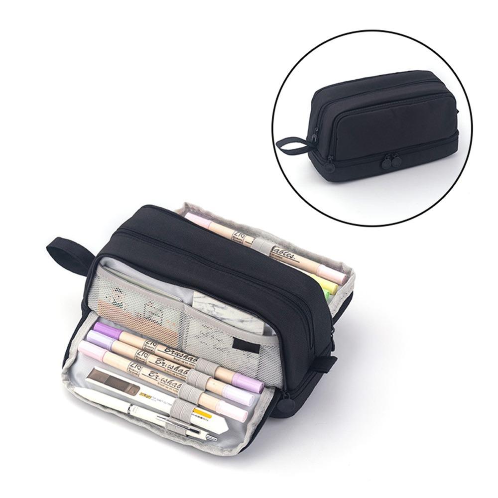 Large Capacity Pencil Case Zipper Pocket Storage Organizer Pencil Pouch Pencil Storage