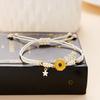 Handmade Braided Sunflower Bracelet for Women Adjustable Rope Star Charm Bracelets Boho Summer Beach Jewelry Friendship Gifts