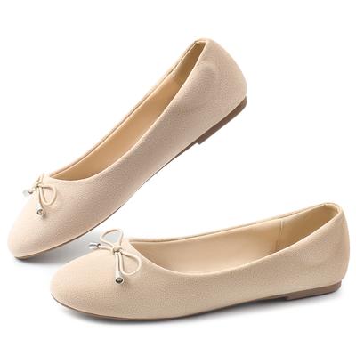 New Charming Flat Shoes Lightweight Breathable Minimalism Chic Women Ballet Shoes Fashionable Round Toe Trendy Shoes