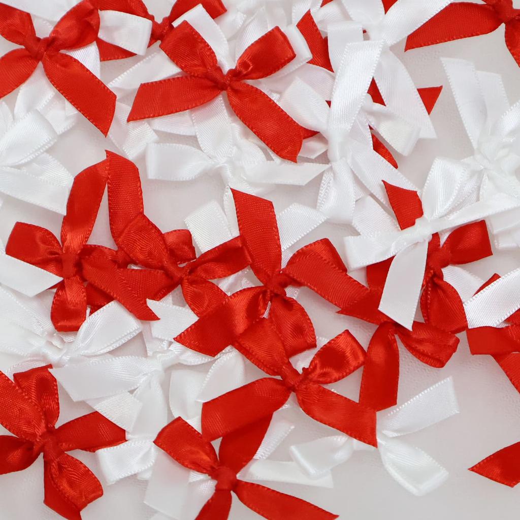 60pcs Small Ribbon Bow for DIY Flower Crafts, Party Decoration, Gift Boxes, Packaging Accessories, Balloons, DIY Decoration