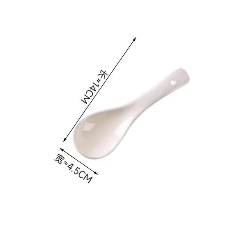 Jun Seventeen UD Cream-Style Underglaze Ceramic Spoons Cream Yellow, 4 Count