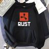 Game RUST Print Hoodie Loose Streetwear Men Pullovers Oversized Clothing Winter Sweatshirts Fleece Long Sleeve Sudaderas