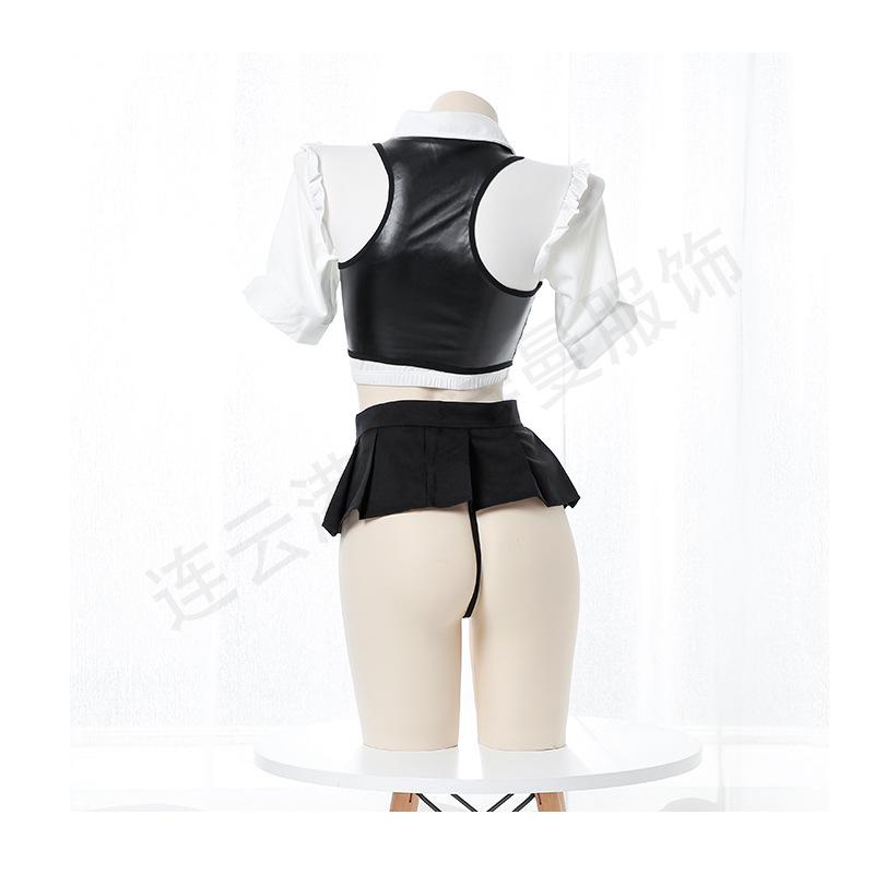 Moonlit Whispers: Sexy Lingerie & Tempting Hollow-Out Role-Play Costume Set