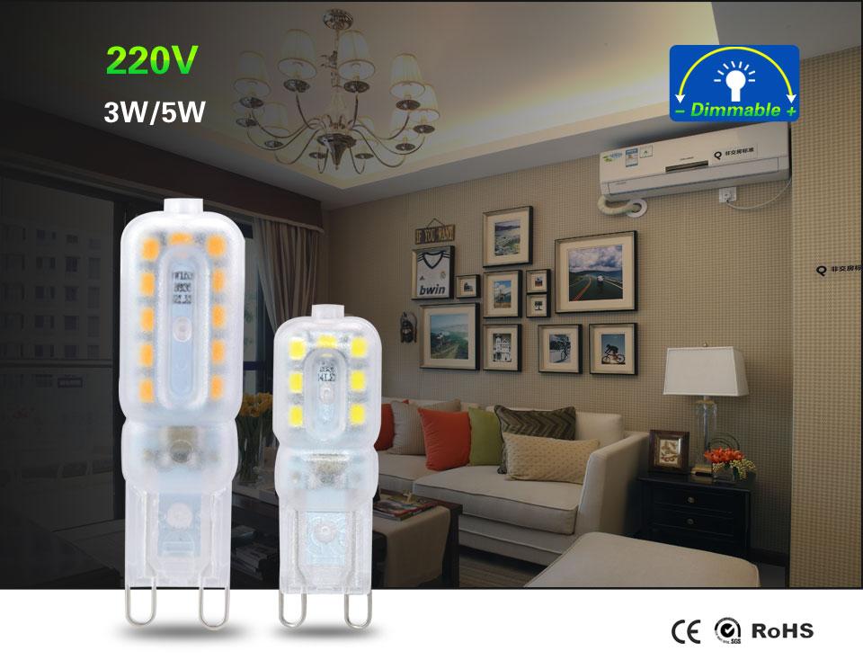1/5pcs G9 LED Bulb 220V 3W 2835 LED Light Warm White Chandelier Spotlight Replace 20W Halogen Lamp Lampara LED G9 Lamp