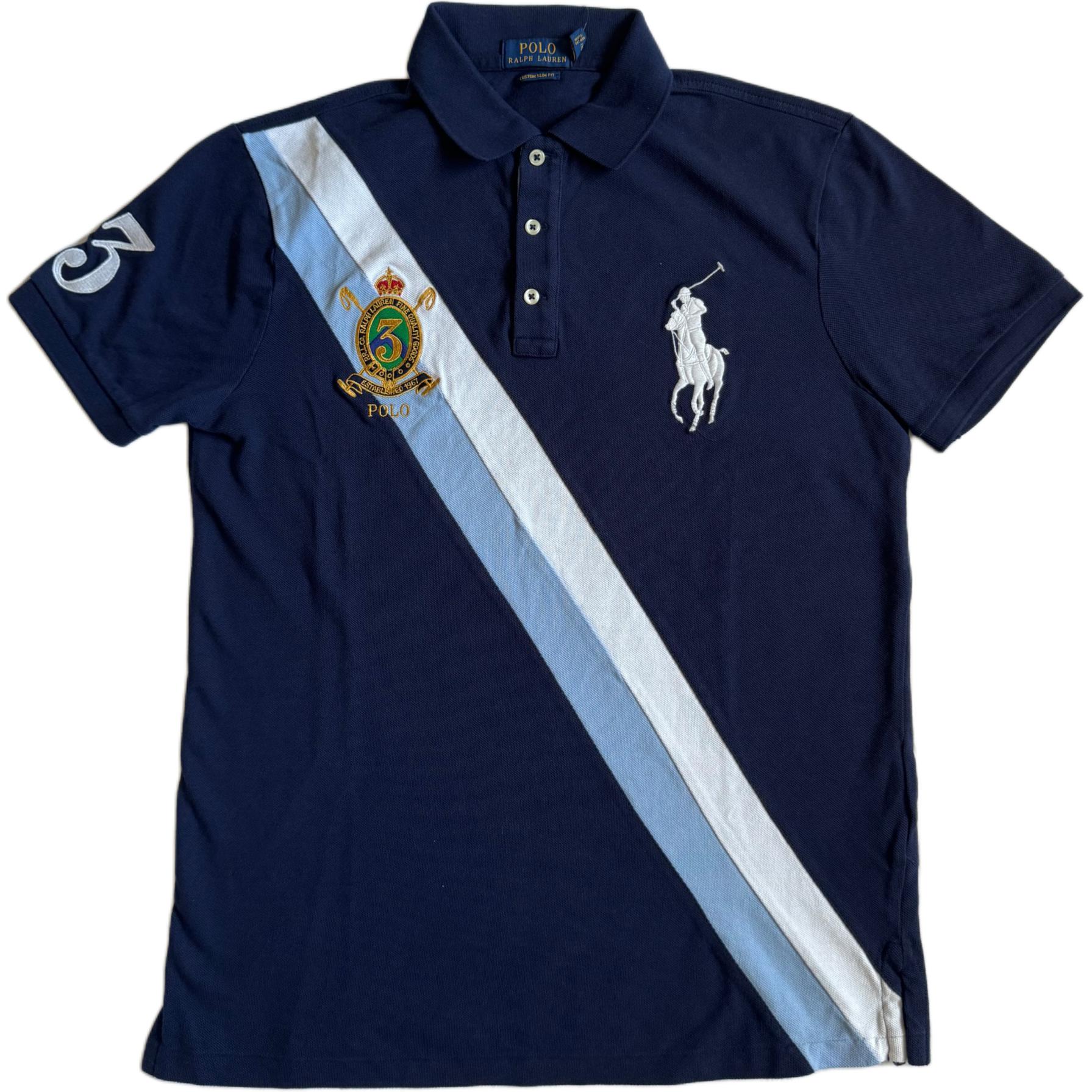 

Polo Ralph Lauren Custom Slim Fit Значок Вышивка Big Pony Футболка-поло с коротким рукавом Мужские топы 710740710-001 M